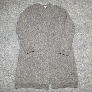 COS Women's Wool Open Long Cardigan Grey Mohair Blend‎ Size Medium